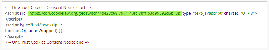 OneTrust Script