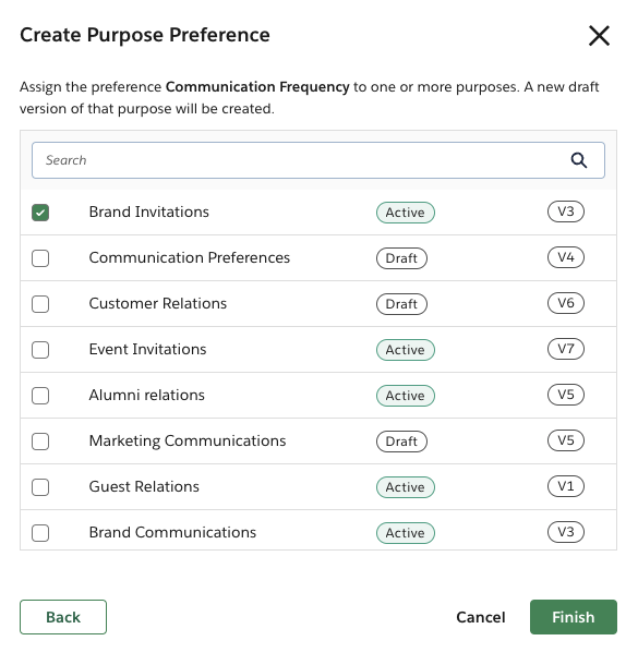 Adding and Editing Purpose Preferences | MyOneTrust