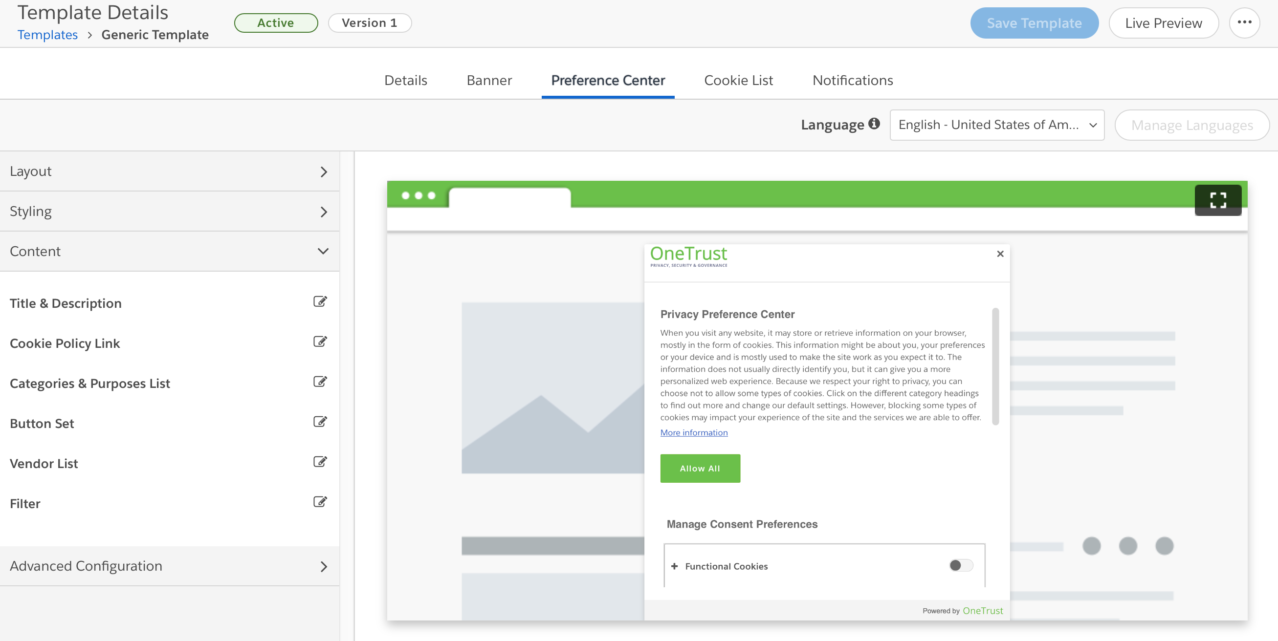 Adding Reject All to the Mobile App Preference Center | MyOneTrust